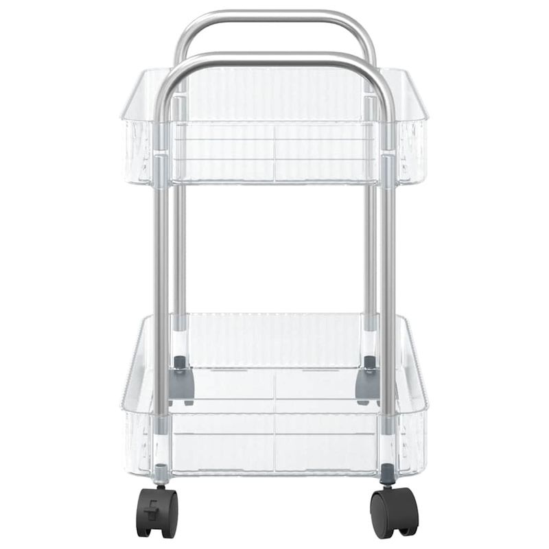 Casa si Gradina - Mobilier - Organizare si depozitare - Cutii depozitare - Carucior de depozitare cu 2 niveluri transparent acrilic, model fără cutii - Infinity.ro