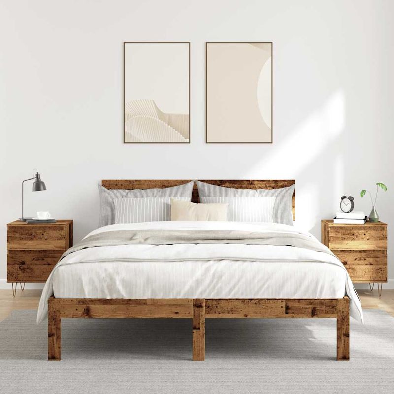 Casa si Gradina - Mobilier - Comode si corpuri - Noptiere - Noptiere, 2 buc., lemn vechi, 40x35x50 cm, lemn prelucrat - Infinity.ro
