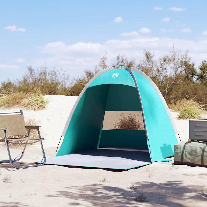 Sport si Outdoor - Camping - Corturi camping - Cort de plaja 3 persoane, verde marin, impermeabil - Infinity.ro