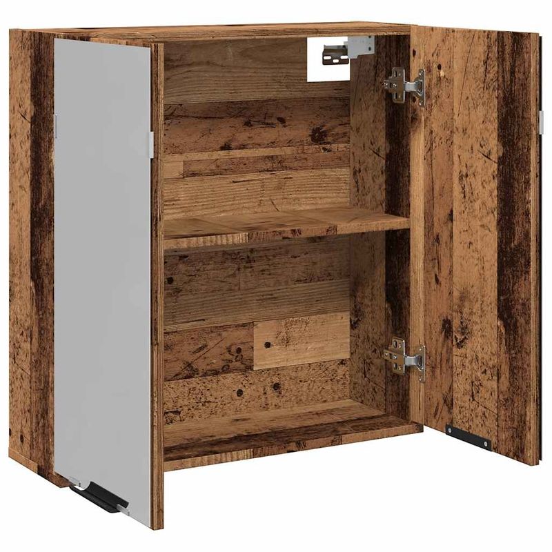 Casa si Gradina - Mobilier - Mobilier baie - Corpuri baie - Dulap cu oglinda de baie lemn vechi 64x20x66,5 cm lemn de lemn - Infinity.ro