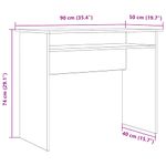 Casa si Gradina - Mobilier - Mese si birouri - Birouri - Birou, lemn vechi, 90x50x74 cm, lemn prelucrat - Infinity.ro