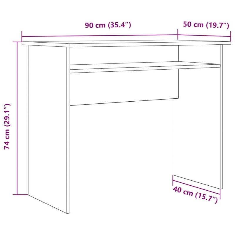 Casa si Gradina - Mobilier - Mese si birouri - Birouri - Birou, lemn vechi, 90x50x74 cm, lemn prelucrat - Infinity.ro