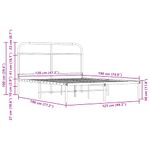 Casa si Gradina - Mobilier - Paturi si accesorii - Paturi - Cadru de pat fara saltea 120x190 cm Stejar fumuriu, model cu tăblie - Infinity.ro