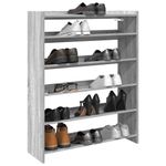 Casa si Gradina - Mobilier - Organizare si depozitare - Organizator incaltaminte - Pantofar, gri sonoma, 80x25x100 cm, lemn compozit - Infinity.ro