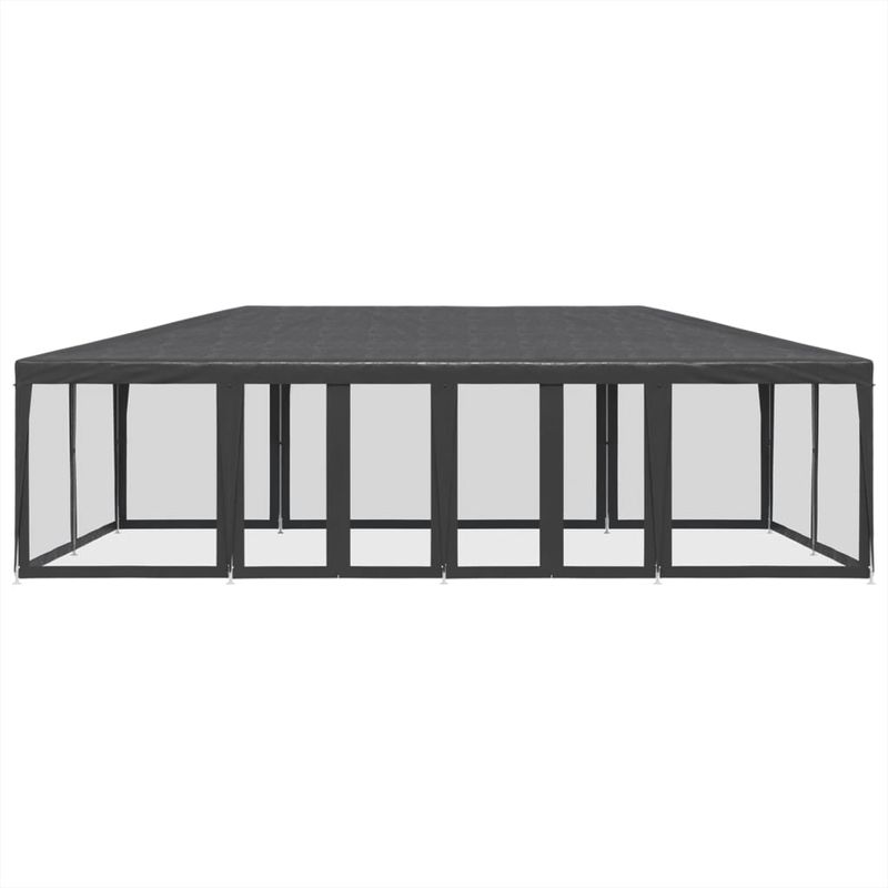 Casa si Gradina - Gradina si terasa - Umbrele si pavilioane - Pavilioane - Cort de petrecere cu 12 pereti din plasa, antracit, 8x4 m, HDPE - Infinity.ro