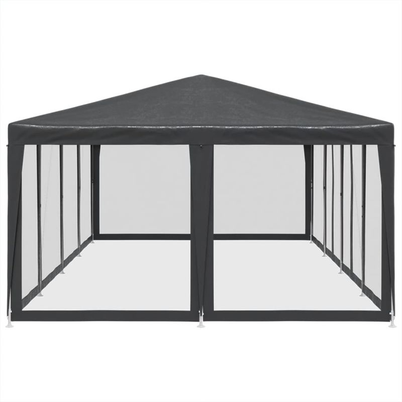 Casa si Gradina - Gradina si terasa - Umbrele si pavilioane - Pavilioane - Cort de petrecere cu 12 pereti din plasa, antracit, 8x4 m, HDPE - Infinity.ro