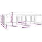 Casa si Gradina - Gradina si terasa - Umbrele si pavilioane - Pavilioane - Cort de petrecere cu 12 pereti din plasa, antracit, 8x4 m, HDPE - Infinity.ro