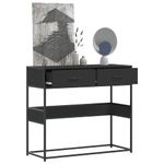 Casa si Gradina - Mobilier - Comode si corpuri - Console - Masuta consola, negru, 90x35x80 cm, lemn prelucrat - Infinity.ro