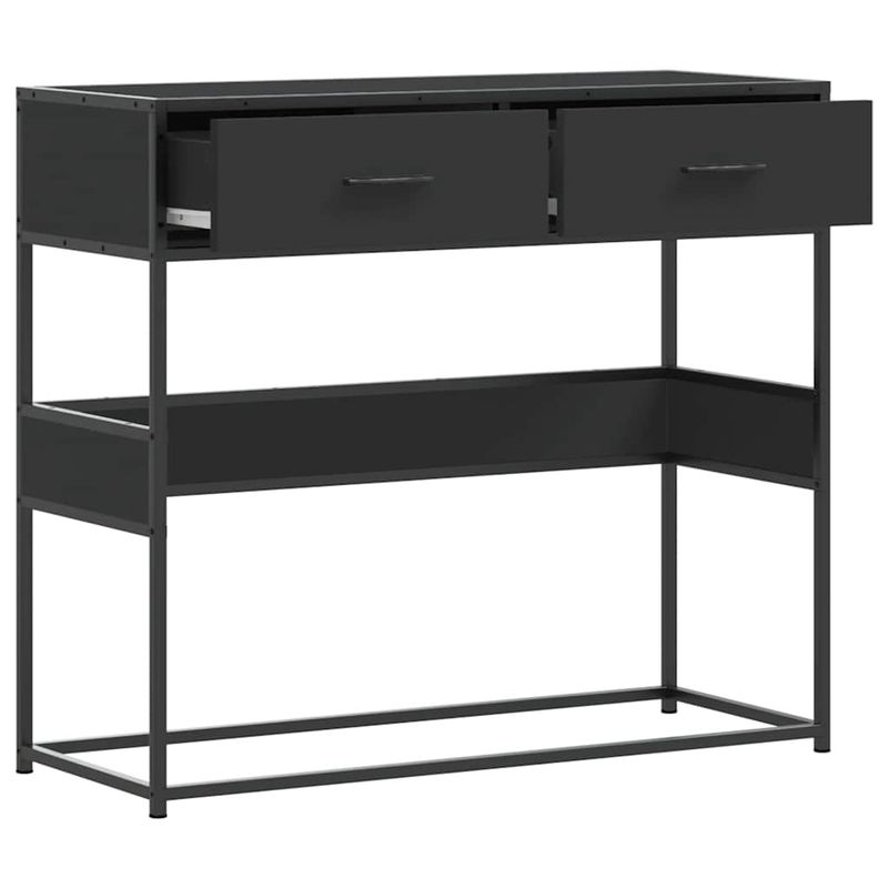 Casa si Gradina - Mobilier - Comode si corpuri - Console - Masuta consola, negru, 90x35x80 cm, lemn prelucrat - Infinity.ro