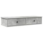 Casa si Gradina - Mobilier - Biblioteci si rafturi - Rafturi - Raft de perete cu sertare Gri beton Lemn prelucrat - Infinity.ro