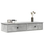 Casa si Gradina - Mobilier - Biblioteci si rafturi - Rafturi - Raft de perete cu sertare Gri beton Lemn prelucrat - Infinity.ro