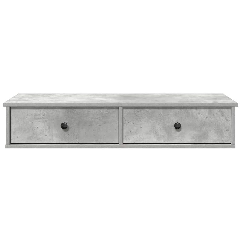 Casa si Gradina - Mobilier - Biblioteci si rafturi - Rafturi - Raft de perete cu sertare Gri beton Lemn prelucrat - Infinity.ro