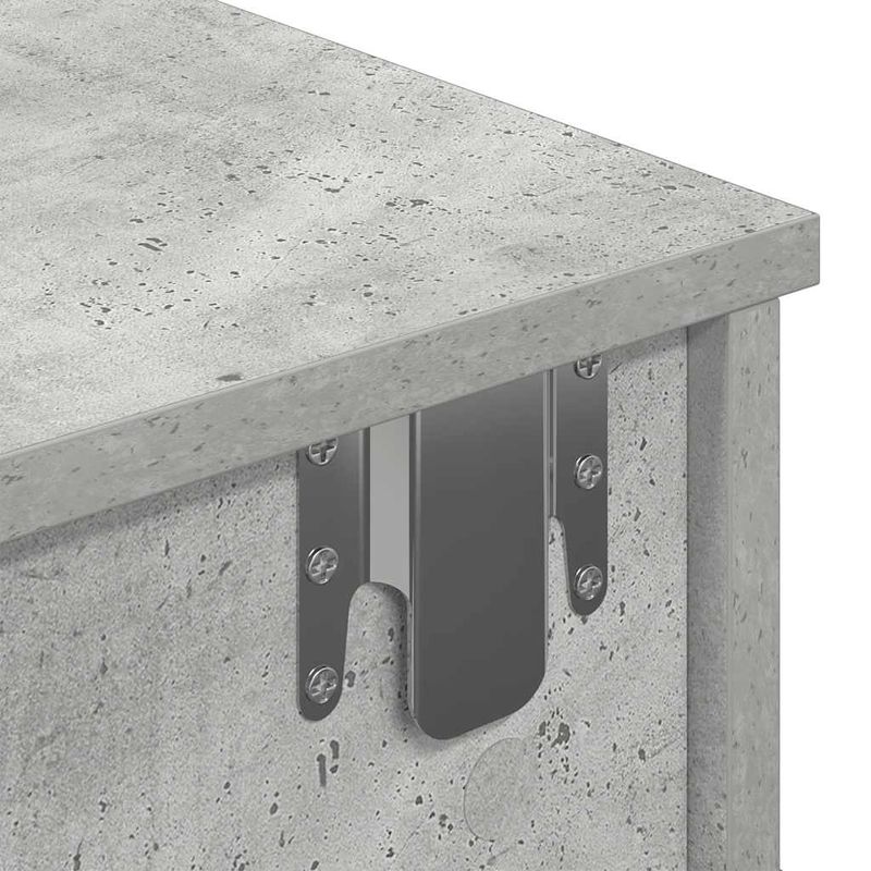 Casa si Gradina - Mobilier - Biblioteci si rafturi - Rafturi - Raft de perete cu sertare Gri beton Lemn prelucrat - Infinity.ro