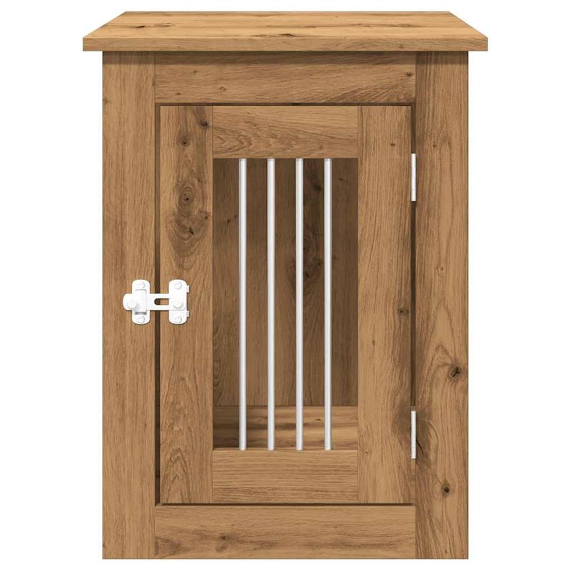 Petshop - Accesorii petshop - Culcusuri si custi - Custi interior si exterior - Lada pentru caini, Stejar artizanal, 45x62x59cm, lemn prelucrat - Infinity.ro