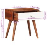 Casa si Gradina - Mobilier - Comode si corpuri - Noptiere - Masa laterala, 45x30x45 cm, lemn masiv de acacia - Infinity.ro