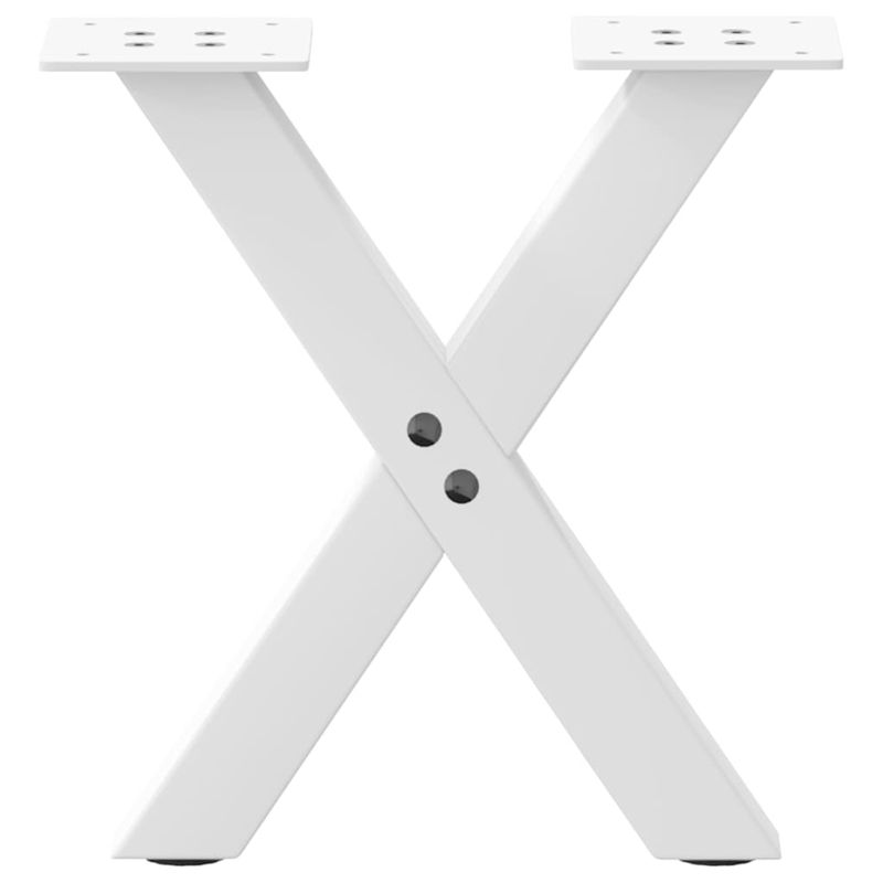 Casa si Gradina - Mobilier - Feronerie si accesorii mobila - Picioare masuta cafea in forma de X, 2 buc alb 40x(30-31)cm otel, mărime 37x(30-31) cm (40 mm) - Infinity.ro