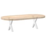 Casa si Gradina - Mobilier - Feronerie si accesorii mobila - Picioare masuta cafea in forma de X, 2 buc alb 40x(30-31)cm otel, mărime 37x(30-31) cm (40 mm) - Infinity.ro