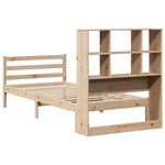 Casa si Gradina - Mobilier - Paturi si accesorii - Paturi - Pat cu biblioteca fara saltea, 90x200 cm, lemn masiv pin - Infinity.ro
