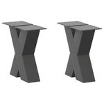 Casa si Gradina - Mobilier - Feronerie si accesorii mobila - Picioare masuta de cafea in forma de X, 2 buc Antracit Otel, mărime 40x(30-31) cm (80 mm) - Infinity.ro