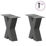 Casa si Gradina - Mobilier - Feronerie si accesorii mobila - Picioare masuta de cafea in forma de X, 2 buc Antracit Otel, mărime 40x(30-31) cm (80 mm) - Infinity.ro