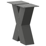 Casa si Gradina - Mobilier - Feronerie si accesorii mobila - Picioare masuta de cafea in forma de X, 2 buc Antracit Otel, mărime 40x(30-31) cm (80 mm) - Infinity.ro