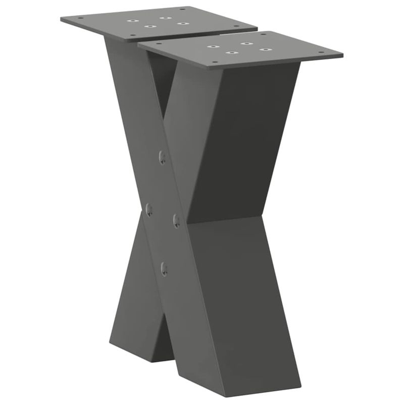 Casa si Gradina - Mobilier - Feronerie si accesorii mobila - Picioare masuta de cafea in forma de X, 2 buc Antracit Otel, mărime 40x(30-31) cm (80 mm) - Infinity.ro