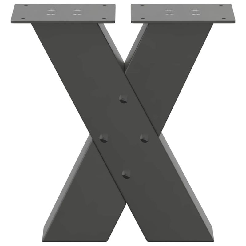 Casa si Gradina - Mobilier - Feronerie si accesorii mobila - Picioare masuta de cafea in forma de X, 2 buc Antracit Otel, mărime 40x(30-31) cm (80 mm) - Infinity.ro