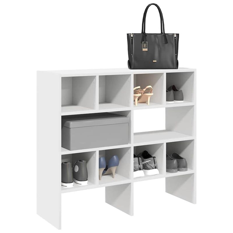 Casa si Gradina - Mobilier - Organizare si depozitare - Cuiere - Rafturi pantofi 2 buc stivuibile alb 89,5x30x40 cm - Infinity.ro