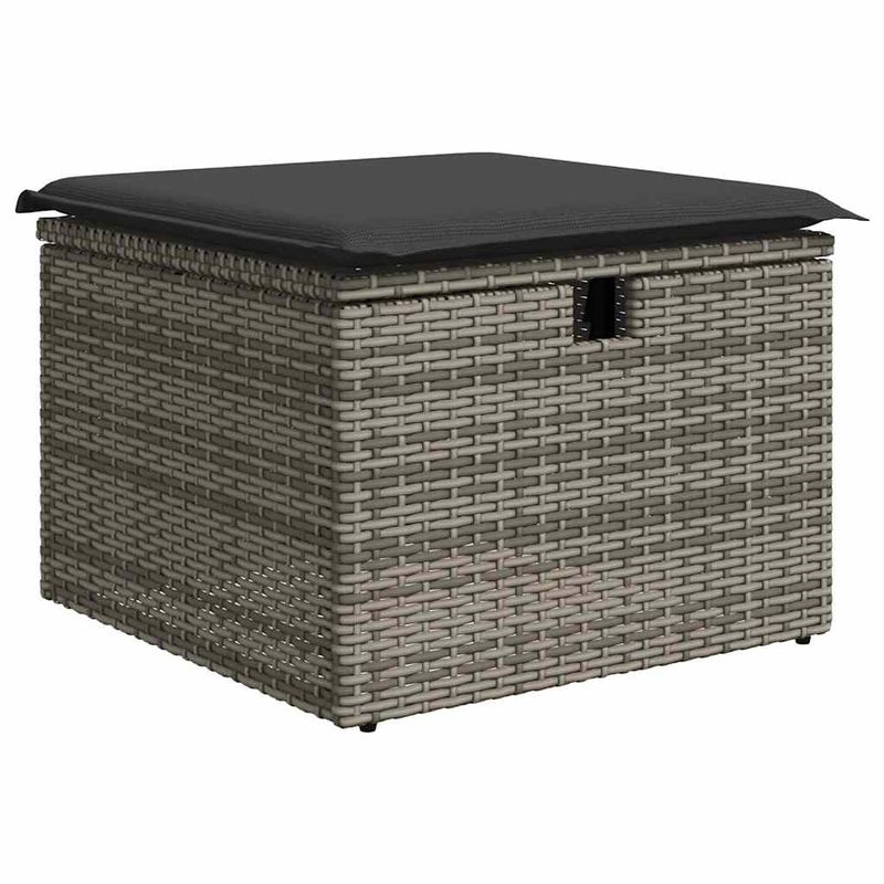 Casa si Gradina - Gradina si terasa - Mobilier exterior - Seturi mobila gradina - Set canapele de gradina, 9 piese, cu perne, gri, poliratan - Infinity.ro