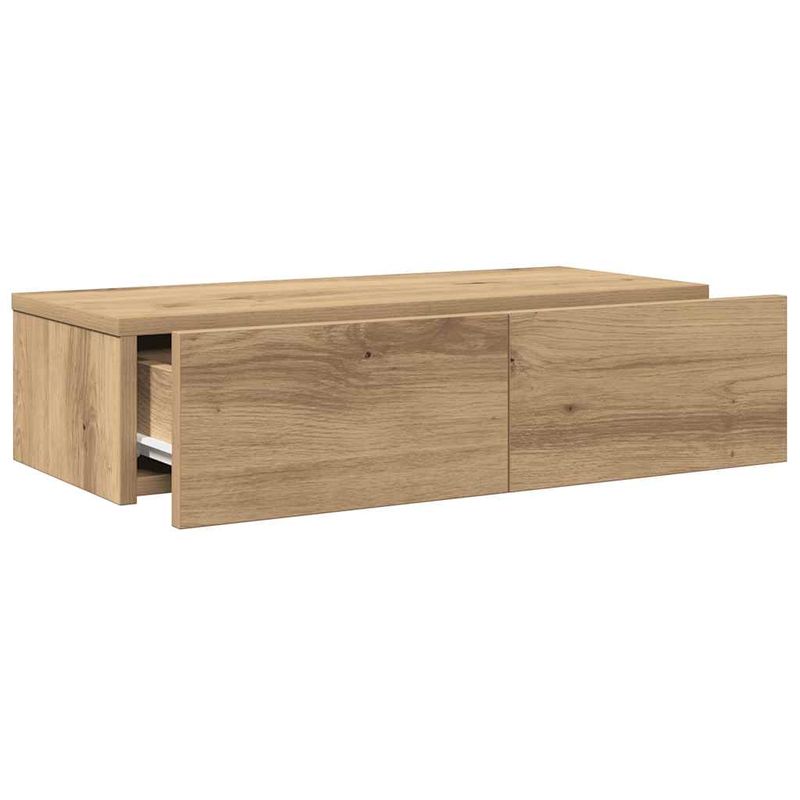Casa si Gradina - Mobilier - Biblioteci si rafturi - Rafturi - Raft de perete cu sertare Stejar artizanal Lemn prelucrat, mărime 60x26.5x15 cm - Infinity.ro