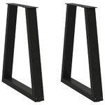 Casa si Gradina - Mobilier - Feronerie si accesorii mobila - Picioare masuta de cafea in forma de V 2 buc Negru Otel, mărime 50x(72-73) cm - Infinity.ro