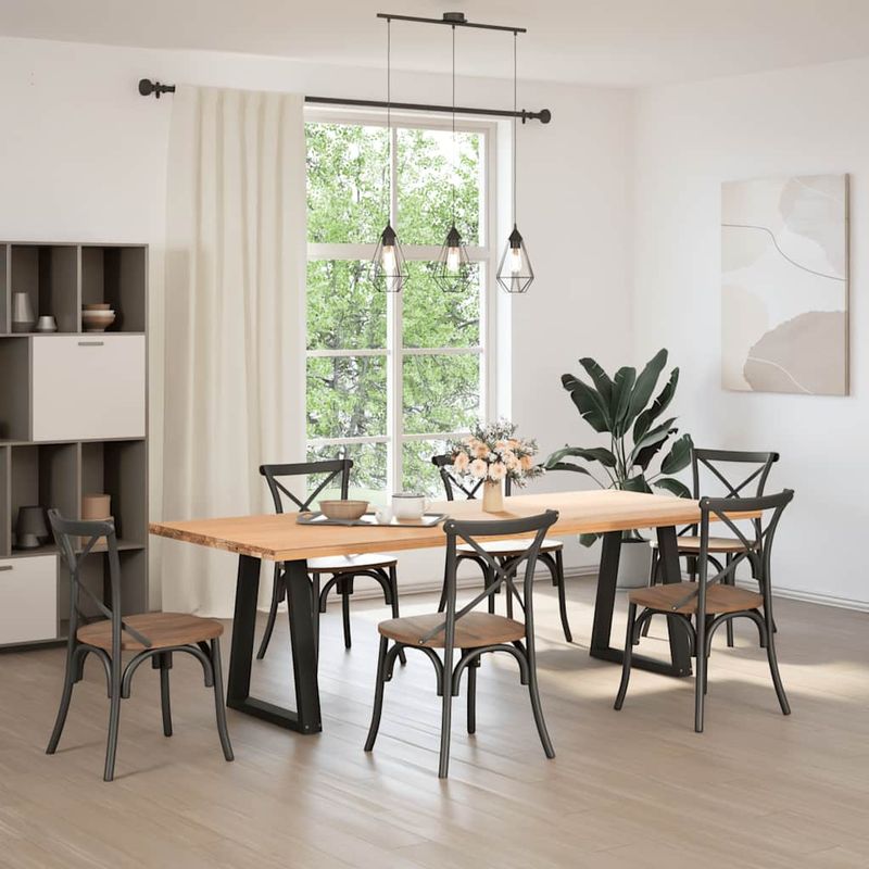 Casa si Gradina - Mobilier - Feronerie si accesorii mobila - Picioare masuta de cafea in forma de V 2 buc Negru Otel, mărime 50x(72-73) cm - Infinity.ro
