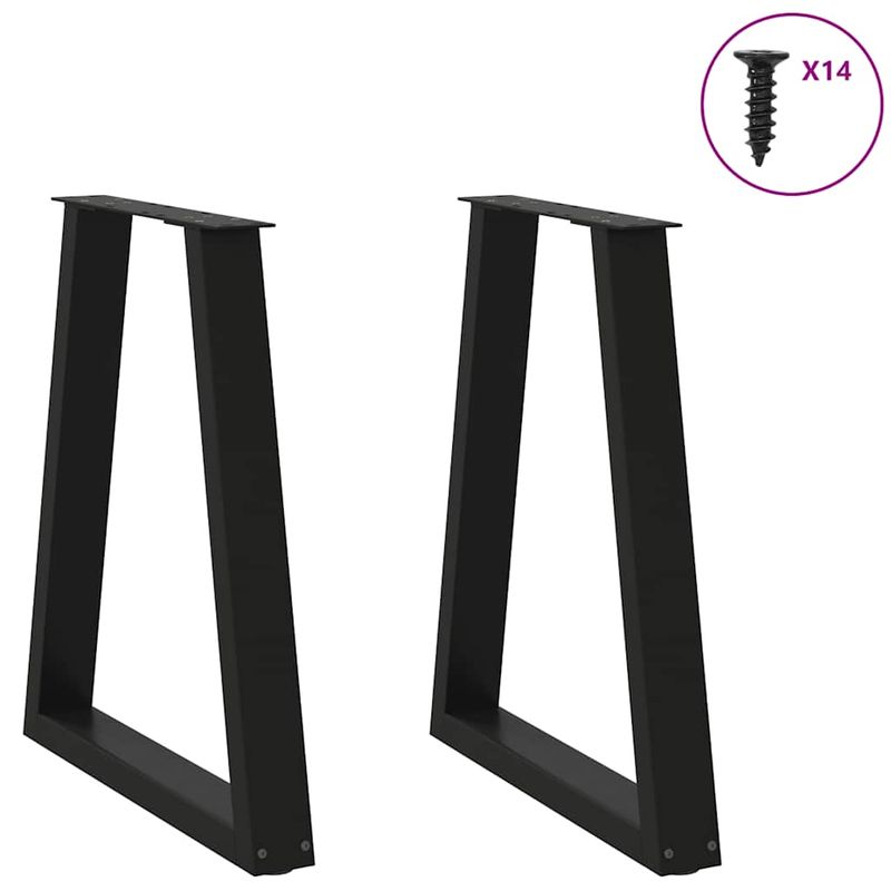 Casa si Gradina - Mobilier - Feronerie si accesorii mobila - Picioare masuta de cafea in forma de V 2 buc Negru Otel, mărime 50x(72-73) cm - Infinity.ro