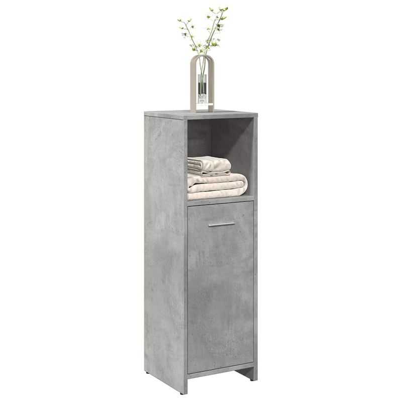 Casa si Gradina - Mobilier - Mobilier baie - Comode baie - Dulap de baie, gri beton, 30 x 30 x 95 cm, PAL - Infinity.ro