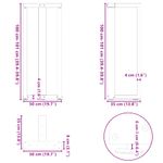 Casa si Gradina - Mobilier - Feronerie si accesorii mobila - Picioare pentru masa de bar in forma de T, 2 buc alb otel, mărime 50x35x(100-101) cm - Infinity.ro