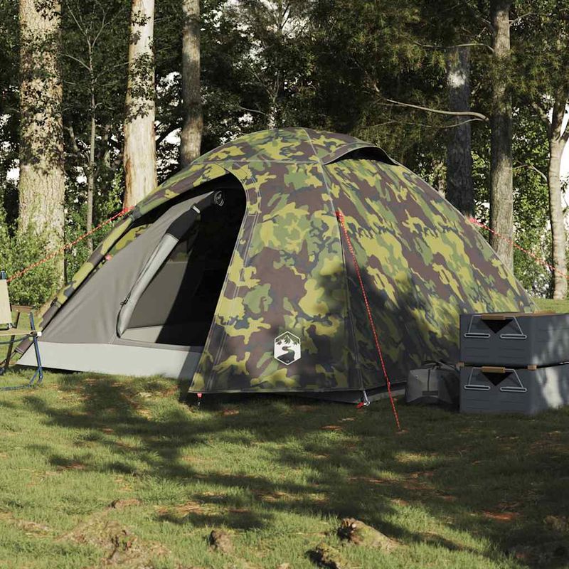 Sport si Outdoor - Camping - Corturi camping - Cort de camping cupola pentru 3 persoane, camuflaj, impermeabil - Infinity.ro