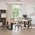 Casa si Gradina - Mobilier - Feronerie si accesorii mobila - Picioare pentru masa in forma de T, 2 buc Negru Otel, mărime 70x35x(72-73) cm - Infinity.ro