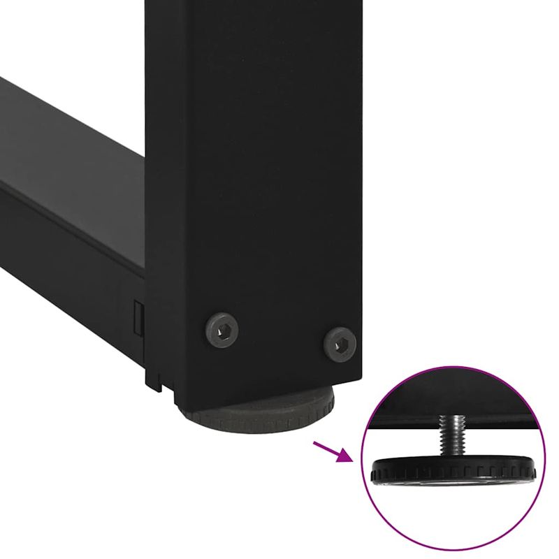 Casa si Gradina - Mobilier - Feronerie si accesorii mobila - Picioare pentru masa in forma de T, 2 buc Negru Otel, mărime 70x35x(72-73) cm - Infinity.ro