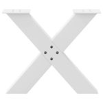 Casa si Gradina - Mobilier - Feronerie si accesorii mobila - Picioare masuta cafea in forma X, 2 buc alb 50x(42-43) cm otel, mărime 50x(42-43) cm (80 mm) - Infinity.ro