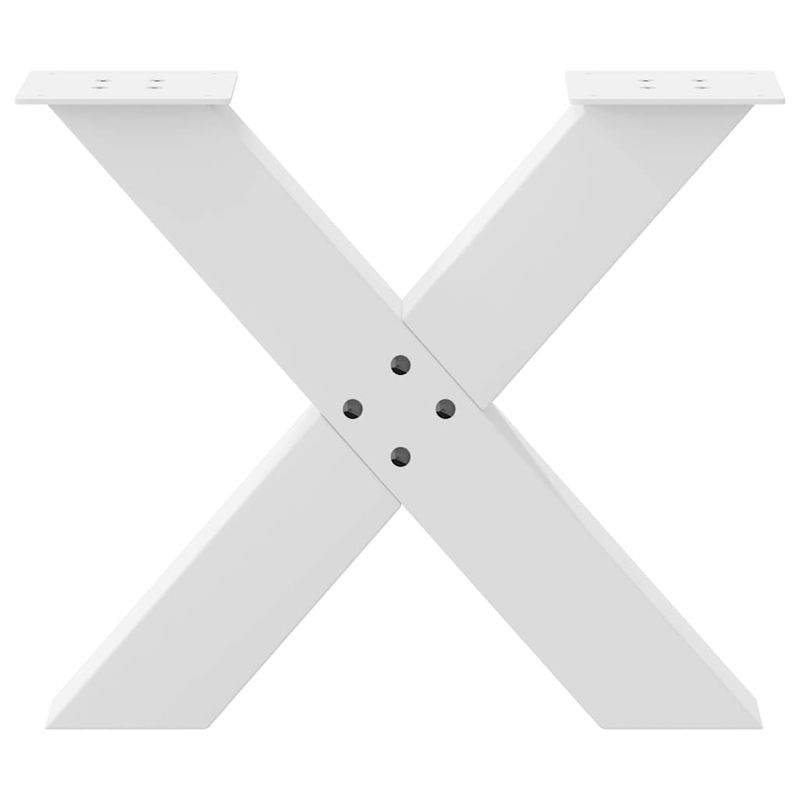 Casa si Gradina - Mobilier - Feronerie si accesorii mobila - Picioare masuta cafea in forma X, 2 buc alb 50x(42-43) cm otel, mărime 50x(42-43) cm (80 mm) - Infinity.ro