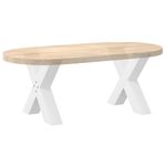 Casa si Gradina - Mobilier - Feronerie si accesorii mobila - Picioare masuta cafea in forma X, 2 buc alb 50x(42-43) cm otel, mărime 50x(42-43) cm (80 mm) - Infinity.ro