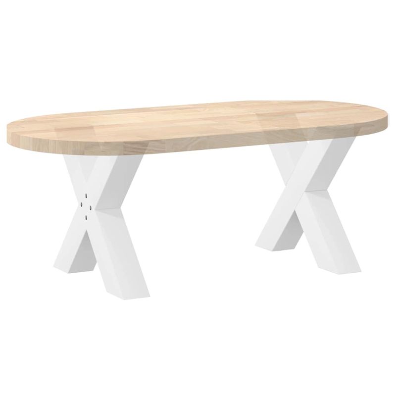 Casa si Gradina - Mobilier - Feronerie si accesorii mobila - Picioare masuta cafea in forma X, 2 buc alb 50x(42-43) cm otel, mărime 50x(42-43) cm (80 mm) - Infinity.ro