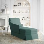 Casa si Gradina - Mobilier - Scaune si fotolii - Fotolii - Sezlong cu suport si cotiera dreapta catifea verde inchis - Infinity.ro