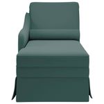 Casa si Gradina - Mobilier - Scaune si fotolii - Fotolii - Sezlong cu suport si cotiera dreapta catifea verde inchis - Infinity.ro