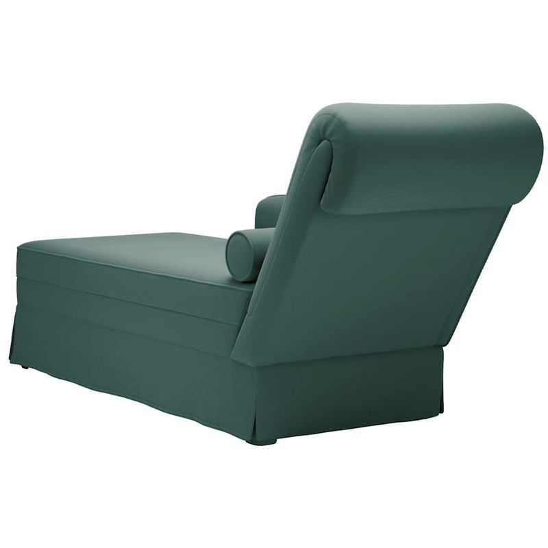 Casa si Gradina - Mobilier - Scaune si fotolii - Fotolii - Sezlong cu suport si cotiera dreapta catifea verde inchis - Infinity.ro