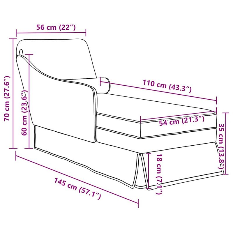 Casa si Gradina - Mobilier - Scaune si fotolii - Fotolii - Sezlong cu suport si cotiera dreapta catifea verde inchis - Infinity.ro