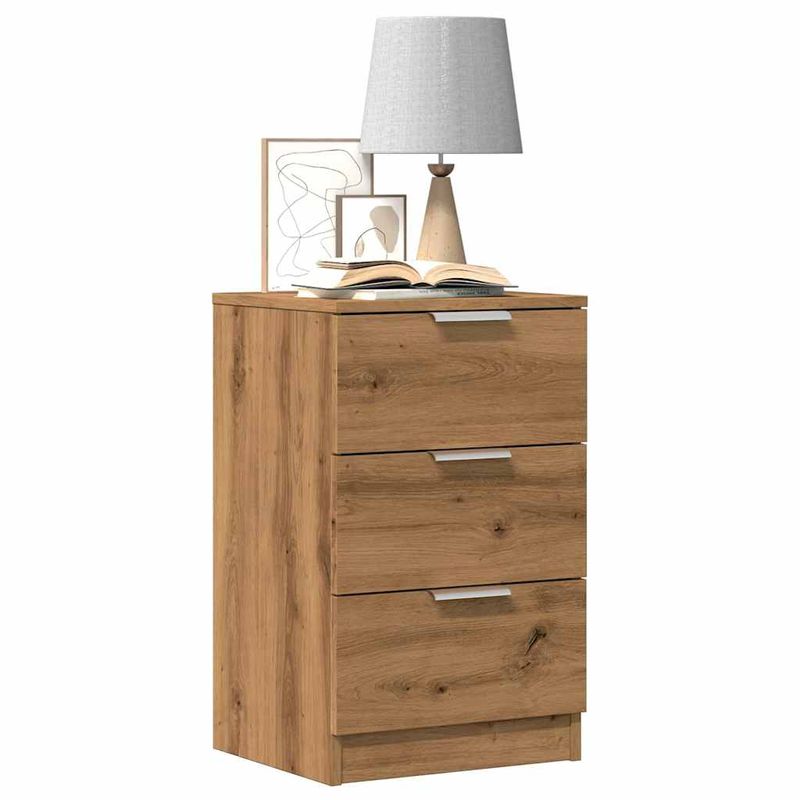 Casa si Gradina - Mobilier - Comode si corpuri - Noptiere - Noptiere, 2 buc., stejar artizanal, 40x36x65 cm, lemn prelucrat - Infinity.ro
