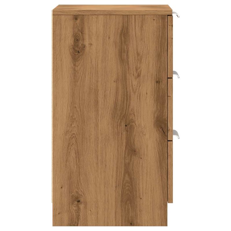 Casa si Gradina - Mobilier - Comode si corpuri - Noptiere - Noptiere, 2 buc., stejar artizanal, 40x36x65 cm, lemn prelucrat - Infinity.ro