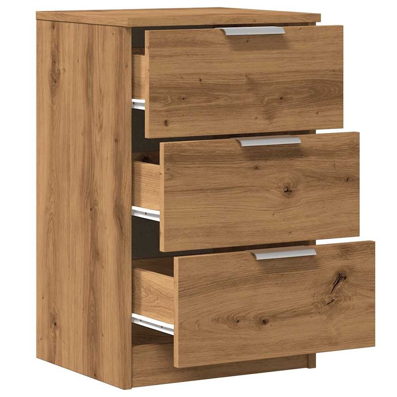 Casa si Gradina - Mobilier - Comode si corpuri - Noptiere - Noptiere, 2 buc., stejar artizanal, 40x36x65 cm, lemn prelucrat - Infinity.ro
