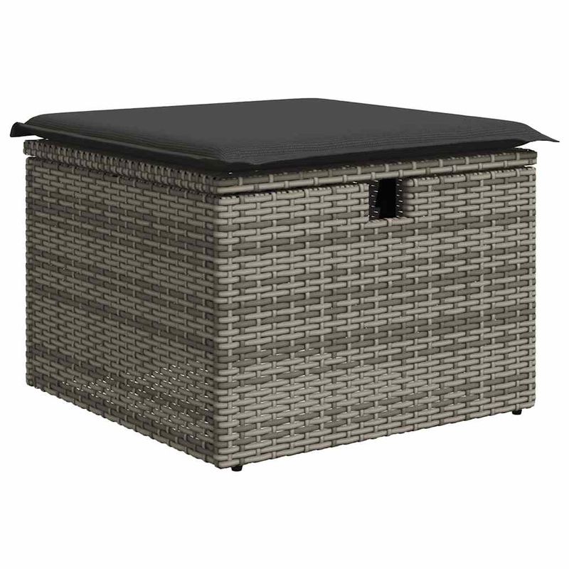 Casa si Gradina - Gradina si terasa - Mobilier exterior - Seturi mobila gradina - Set mobilier gradina cu perne, 6 piese, gri, poliratan - Infinity.ro